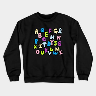 alphabet pattern Crewneck Sweatshirt